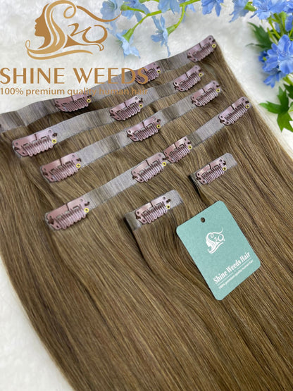 PU Clip Extension 22'' 55cm 150grams Natural hair Glory series