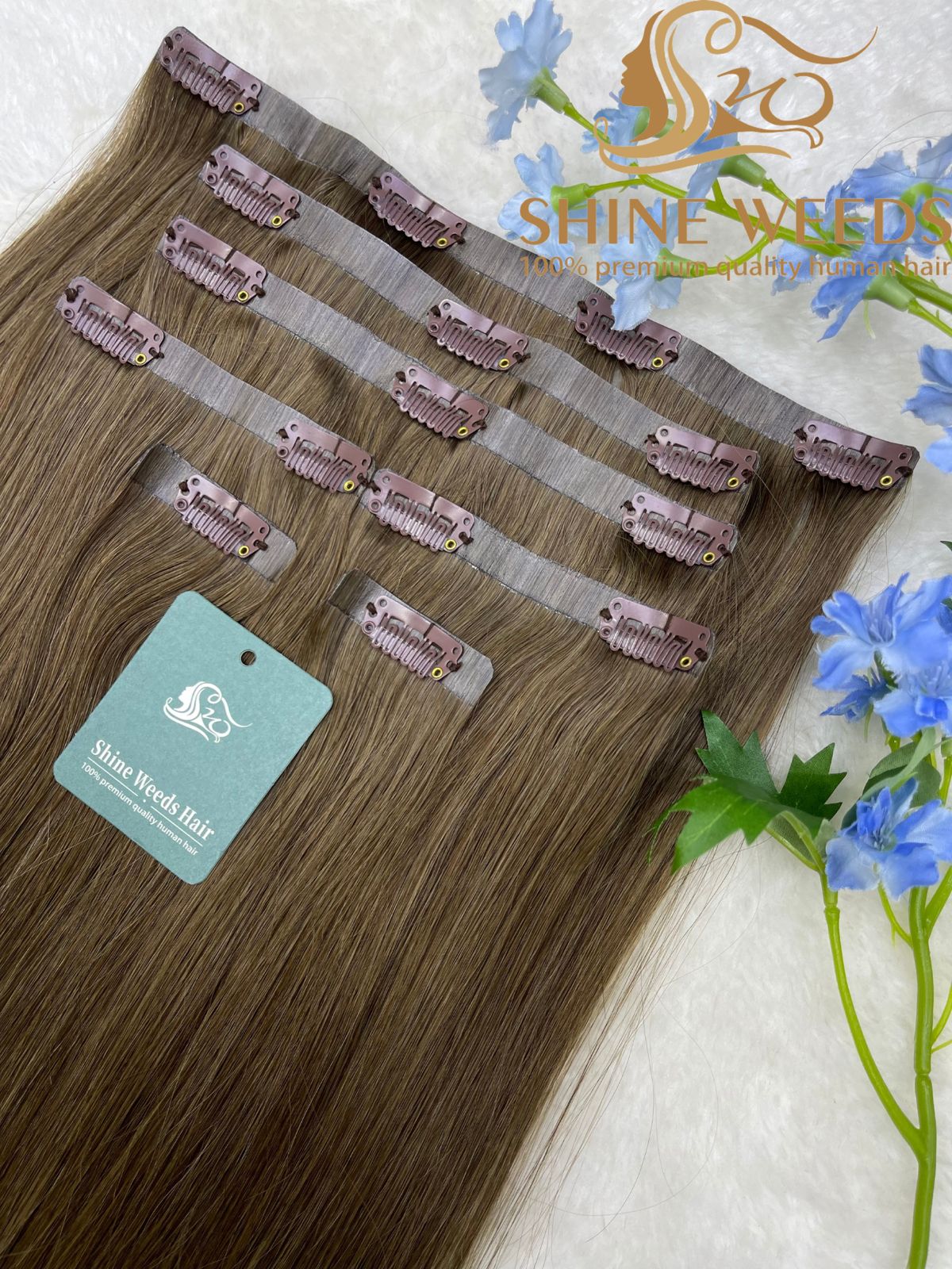 PU Clip Extension 22'' 55cm 150grams Natural hair Glory series