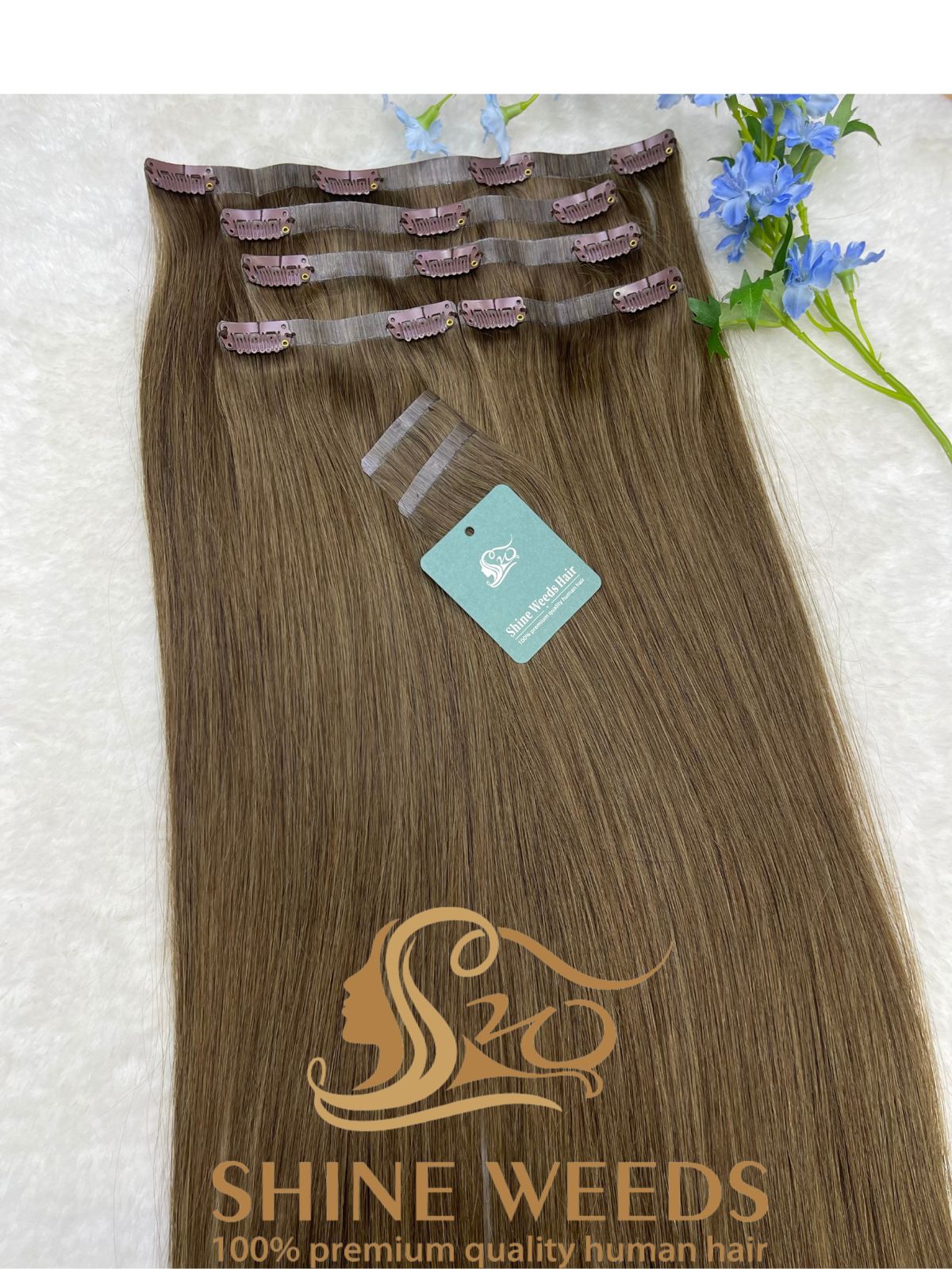 PU Clip Extension 22'' 55cm 150grams Natural hair Glory series