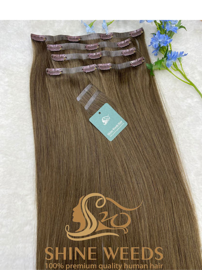 PU Clip Extension 22'' 55cm 150grams Natural hair Glory series