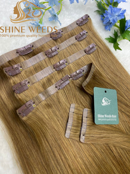 PU Clip Extension 22'' 55cm 150grams Natural hair Glory series