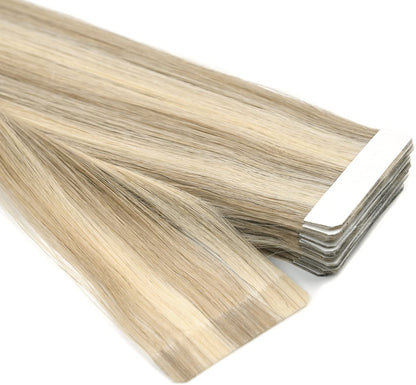 Shine Weeds Tape In Virgin Human Hair Extensions 100% Remy Human Hair 20 pieces 24″-26" 40g