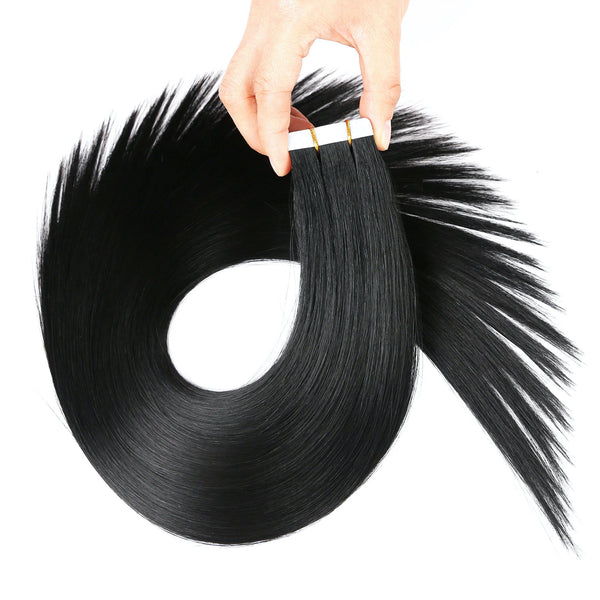 28"Tape In Virgin Human Hair Extensions 100% Remy Human Hair 20 pieces 40g