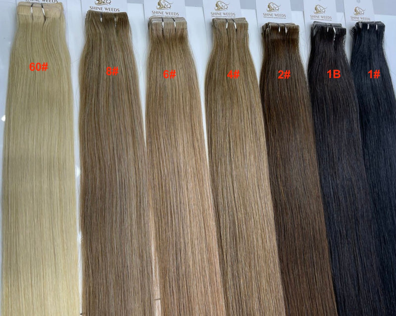 Seamless Invisible Virgin Human Hair Tape Extensions 100% Remy Human Hair 20 pieces x 4 cm wide Human Hair 24″-50g