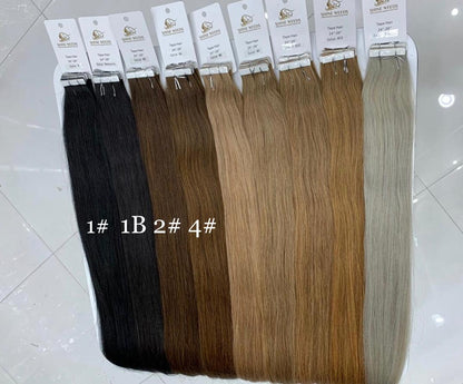 20"-22″-40g Tape In Virgin Human Hair Extensions 100% Remy Human Hair 20 Human Hair