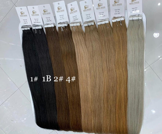 20"-22″-40g Tape In Virgin Human Hair Extensions 100% Remy Human Hair 20 Human Hair